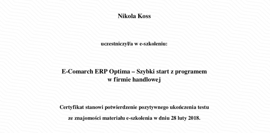 Comarch Optima – szybki start z programem